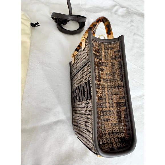Fendi mini sunshine shopper sequins